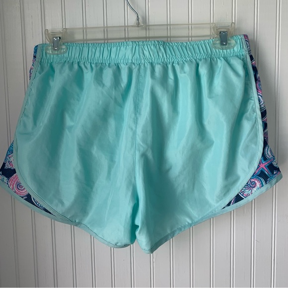 Simply Southern Blue Athletic Shorts with Curved Hems - Picture 6 of 7